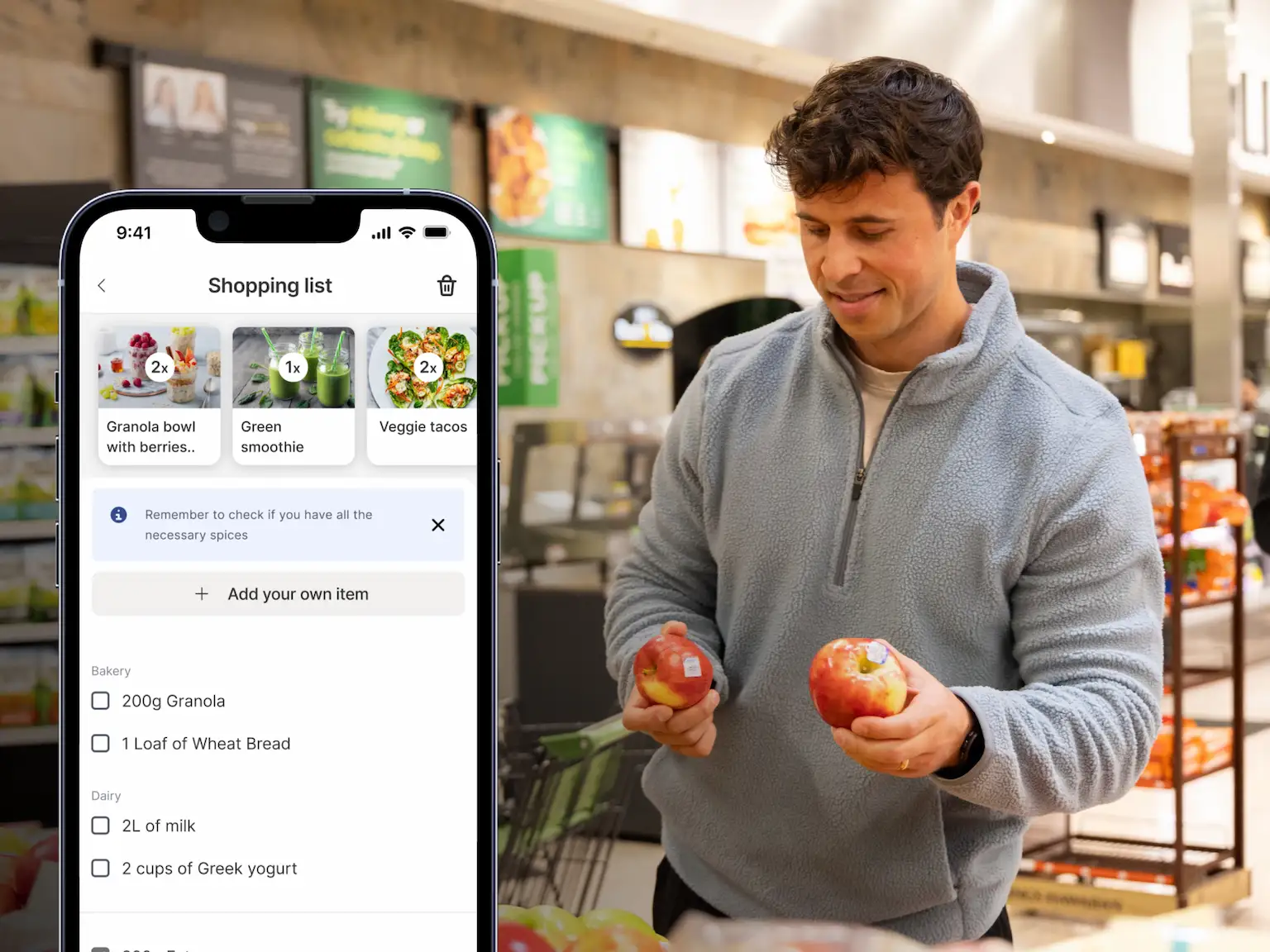 James showing how he picks his Personalized Nutrition
